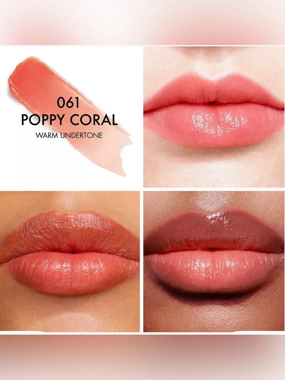 Dior Addict Lip Glow Reviving Lip Balm in 061 Poppy Coral, BNIB!
